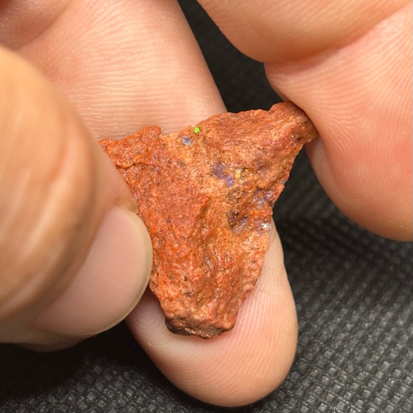 Unordinary Matrix Mexican Fire Opal Specimen With Sprouts of Blue & Green Color - Picture 12 of 13